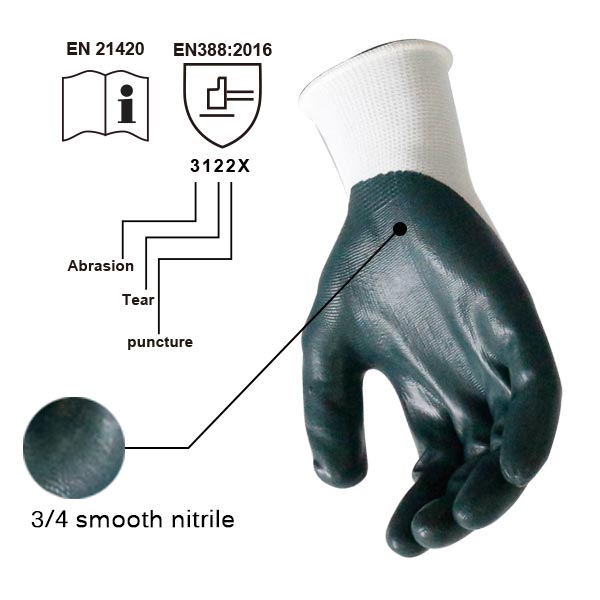 Nitrile dipped working gloves 5